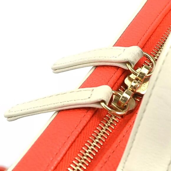 Auth CHANEL CC Filigree Handbag Shoulder Bag Red/Blue/White Leather - Picture 7 of 16